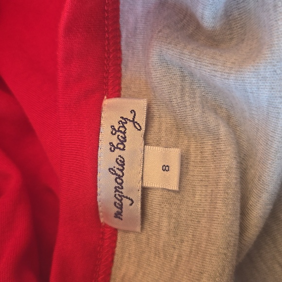 NWOT Magnolia Baby Unisex Size 8 And Size 10 Pajamas Red and Gray - Picture 3 of 12